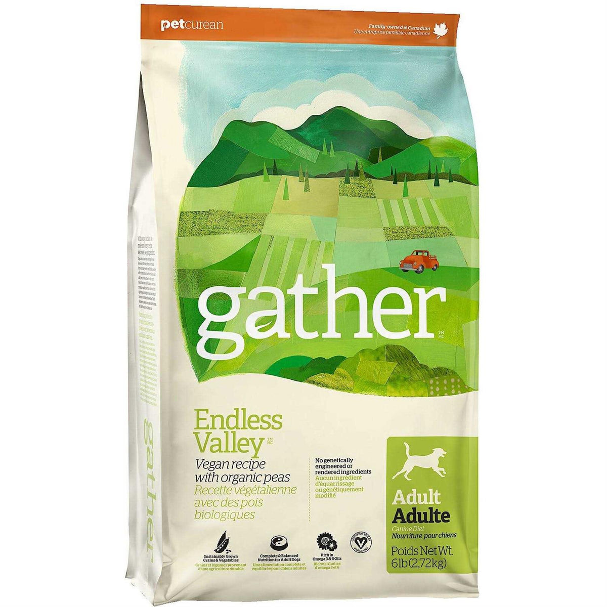Vegan Recipe with Organic Peas Adult Dry Dog Food I2515