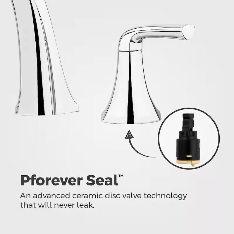 8 in. Widespread Double Handle Bathroom Faucet in Polished Chrome N7103