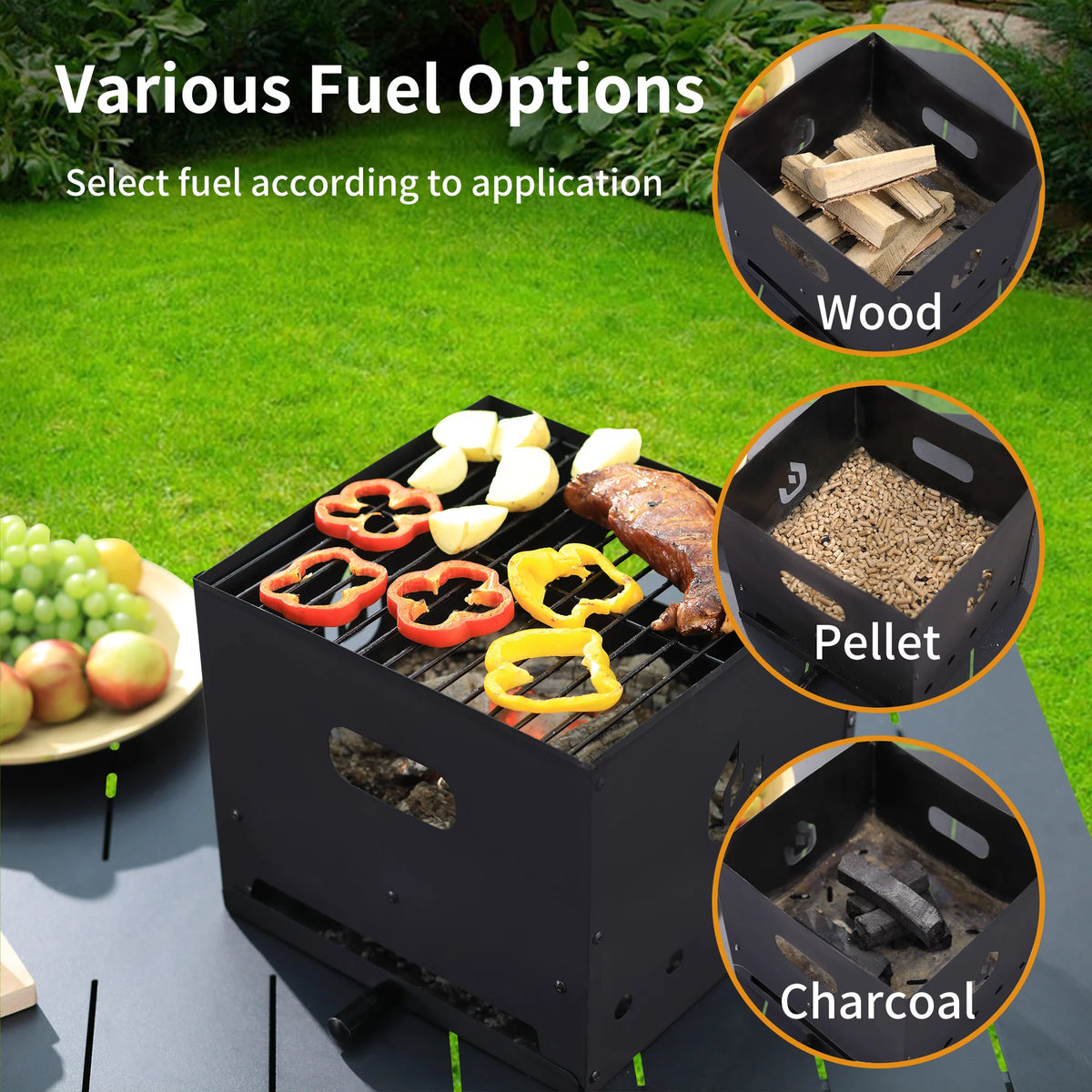 Black 16 inch Wood Fired Pizza Oven E22595