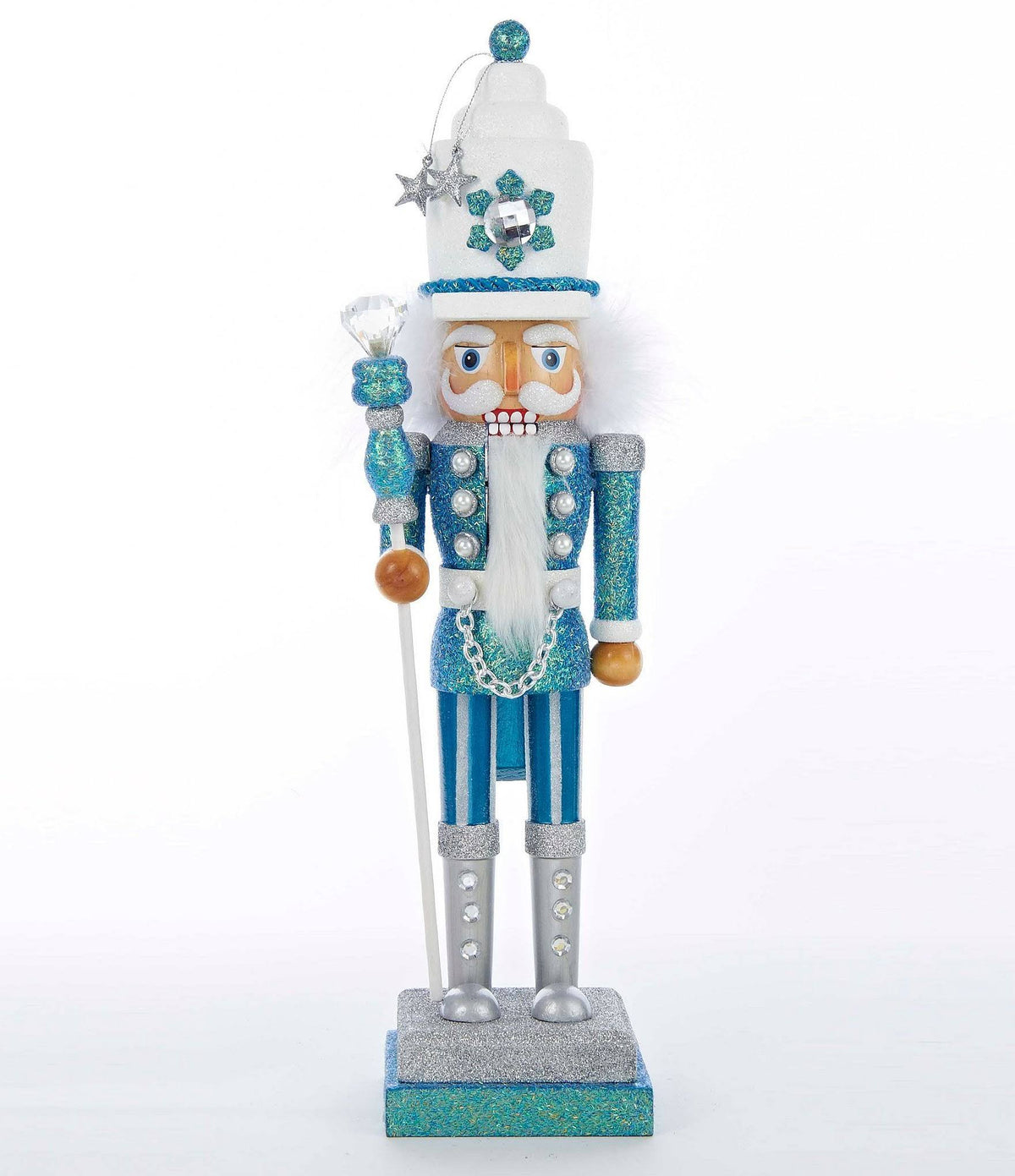 17 in. Turquoise White Nutcracker D22974