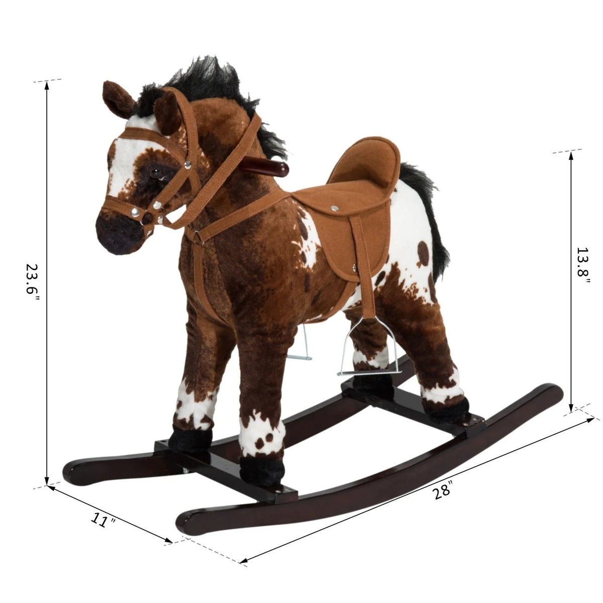 Plush Kids Ride On Rocking Horse Toy O68680
