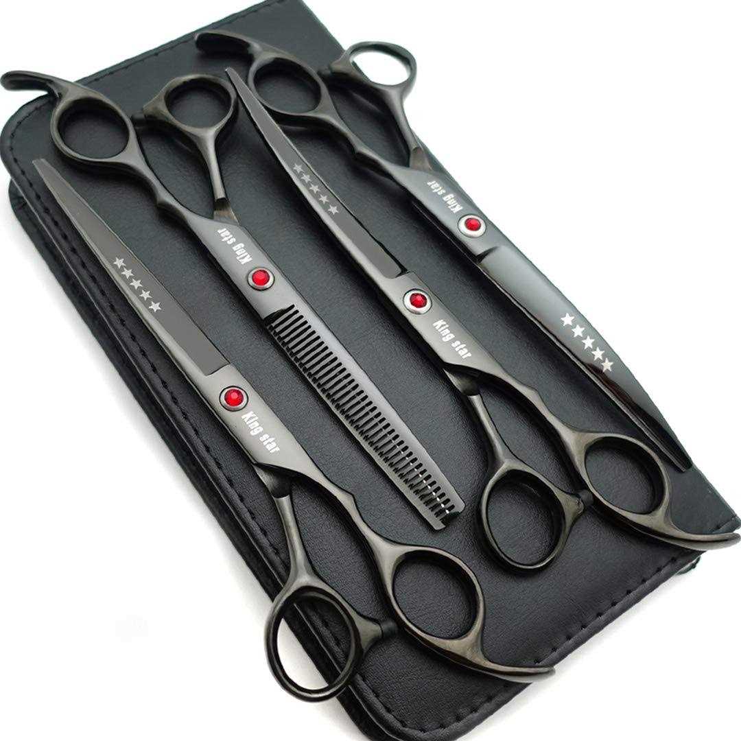 7.0in Titanium 4pcs Dog Grooming Scissors Set F10444