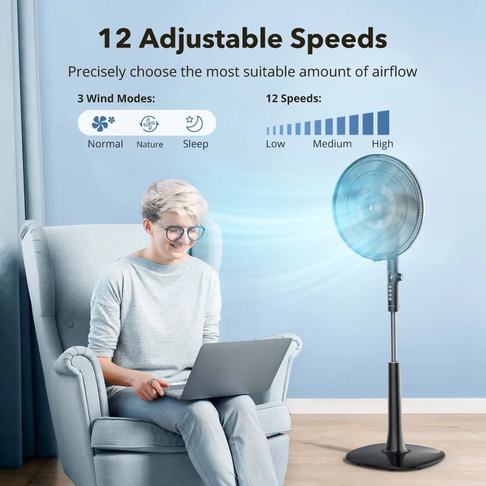 16 Adjustable Oscillating Pedestal Fan U352