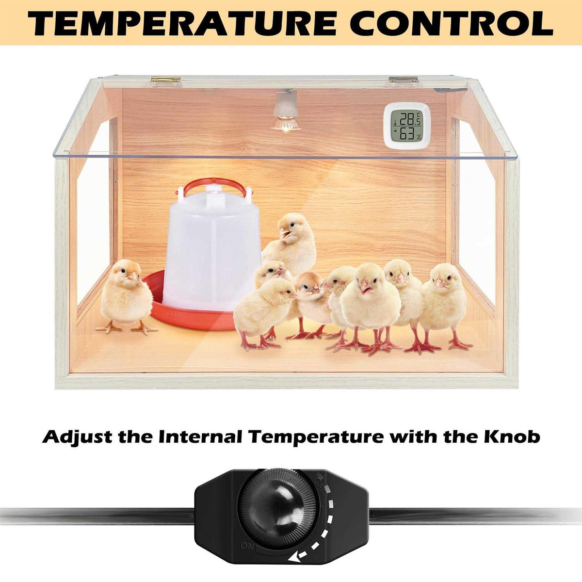 Intelligent Brooder Box with Built-in Heating Lamps R422
