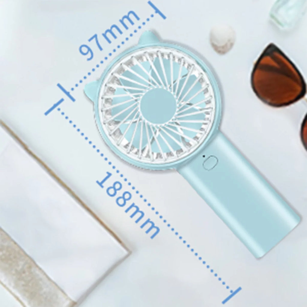 4 Speeds Mini Handheld Fan USB Rechargeable B851