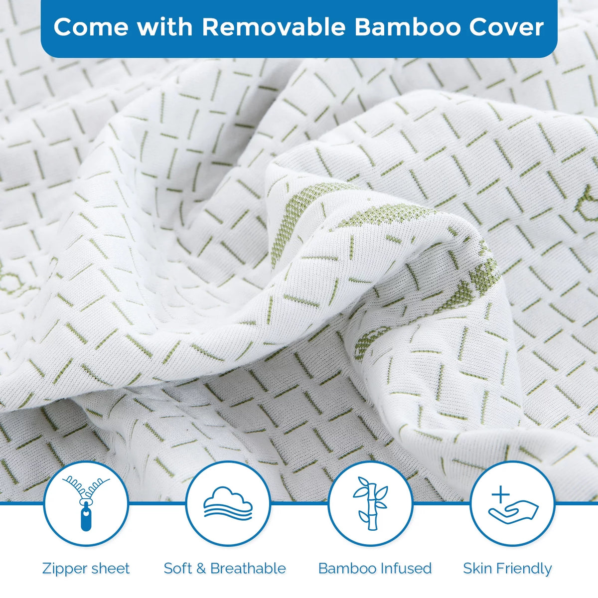 6 inch Green Tea Gel Memory Foam Mattress with Bamboo Knit Cover V8593