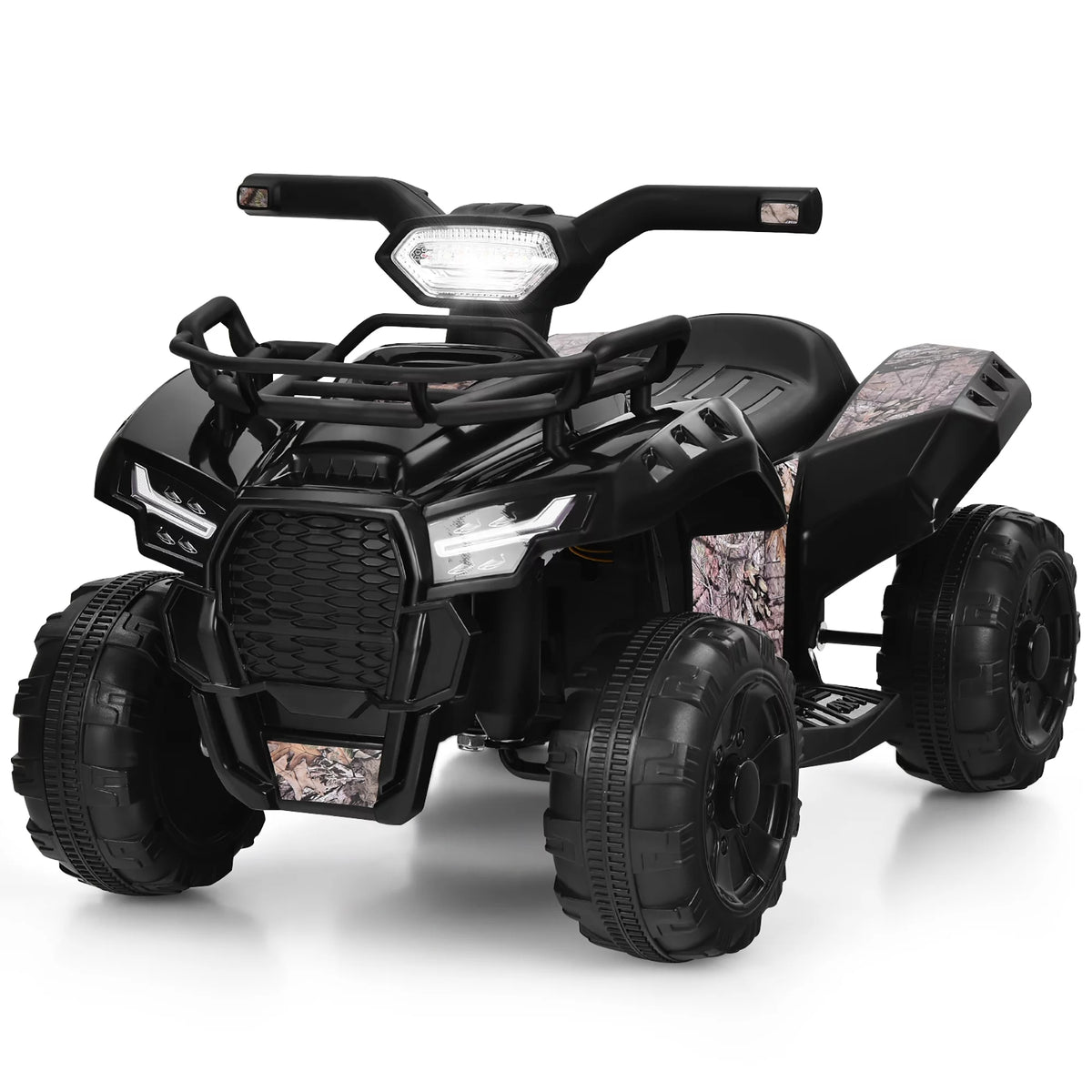 6V Kids ATV Quad Electric Ride On Car with LED Light Black P10249