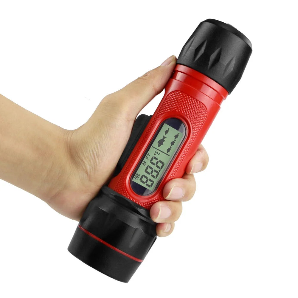 Arealer Sonar Ice Fishing Fishfinder with LED Underwater Light Wireless Handheld Fishfinder with 0.8-90m Detection Depth G3467