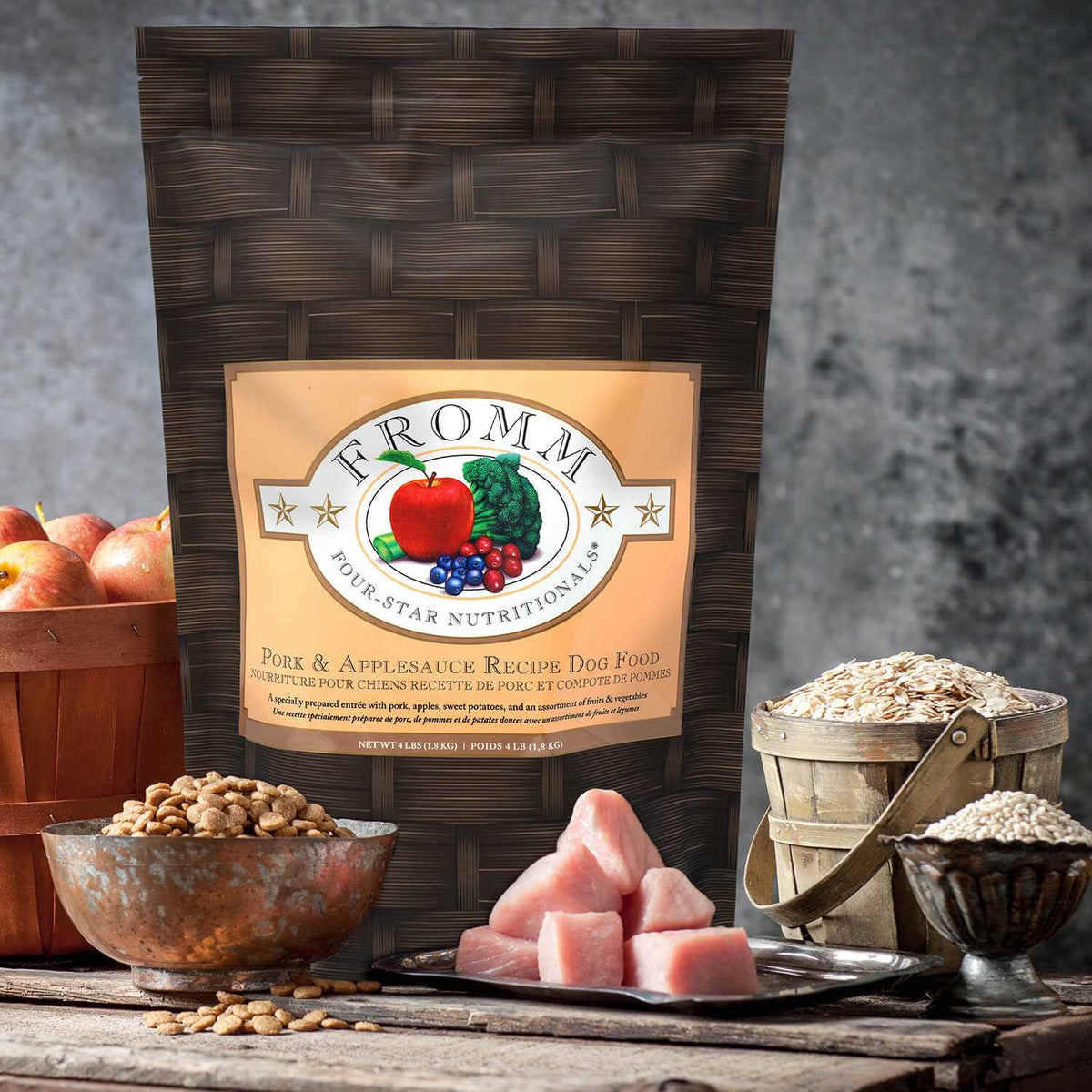 Pork & Applesauce Dry Dog Food H3671