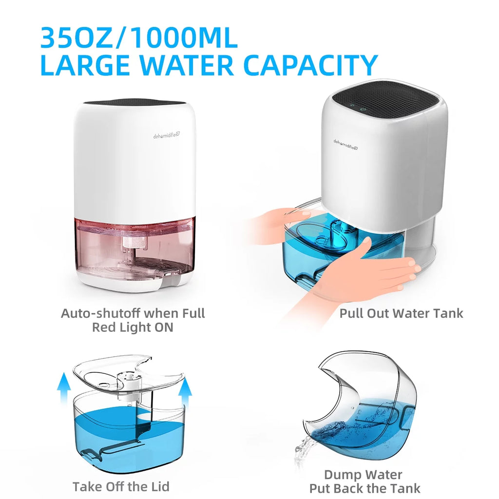 Portable Ultra Quiet Dehumidifier 1000ML G83294