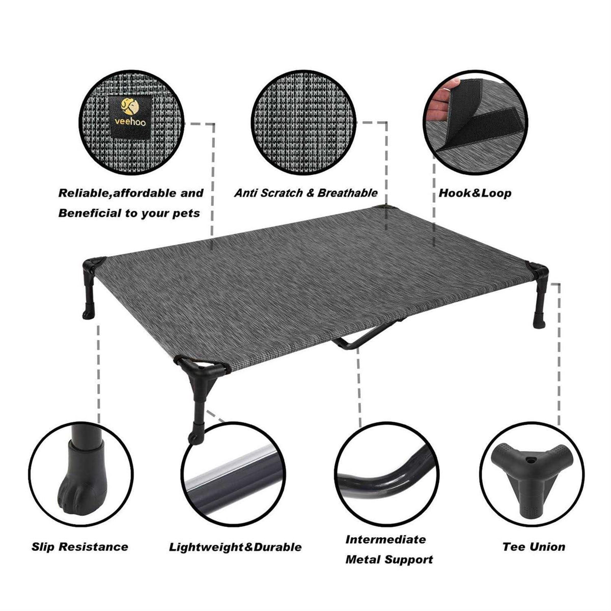 Elevated Dog Bed with Washable Mesh V4359